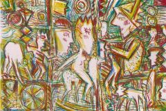 12. Schaukelpferdprinzessin, Farblithografie, 2021, 38 x 55 cm