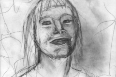 1. Porträtstudie, 2020, Kohle, Bleistift, 2021 , 21x 30 cm